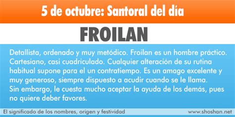 El Significado Origen Y Festividad Del Nombre De Froilan