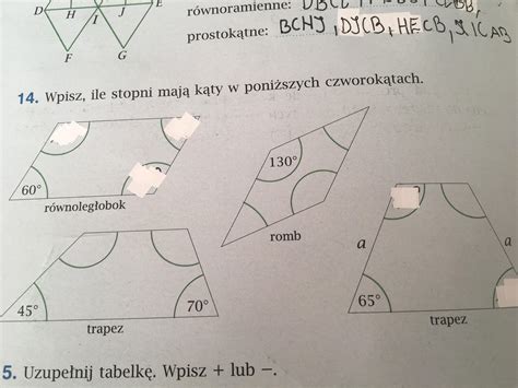 Wpisz Ile Stopni Maj K Ty W Poni Szych Czworok Tach Zadanie W