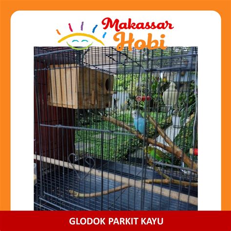 Jual Glodok Parkit Kayu Sarang Rumah Ternak Koloni Burung Lovebird