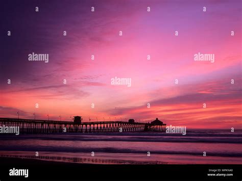 Imperial Beach Pier sunset, Imperial Beach, California Stock Photo - Alamy