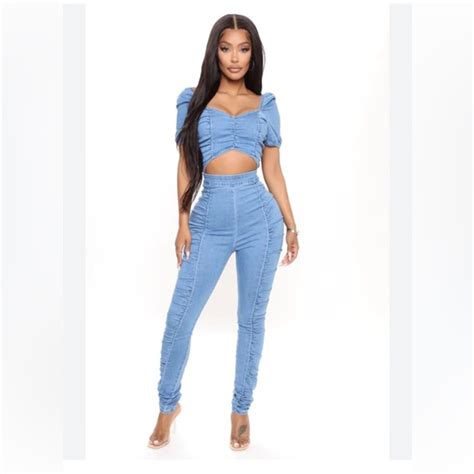 Fashion Nova Pants Jumpsuits Fashionnova Sassy Sweet Denim Medium