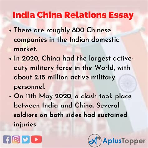 India China Relations Essay | Essay on India China Relations for ...