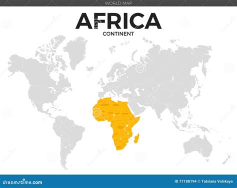 Mapa De Ubicaci N Continente De Frica Ilustraci N Del Vector