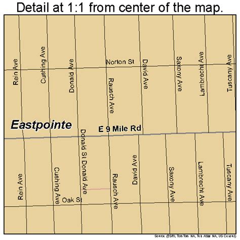 Eastpointe Michigan Street Map 2624290