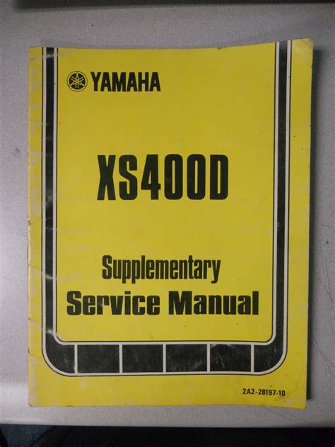 Yamaha Factory 1977 Xs400d Supplementary Service Manual Lit 11616 00 65 Ebay