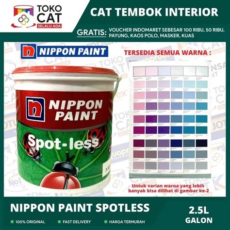 Jual Cat Tembok Dalam Nippon Paint Spotless Tinting Bisa Request