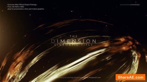 Videohive Dimension Cinematic Title Free After Effects Templates