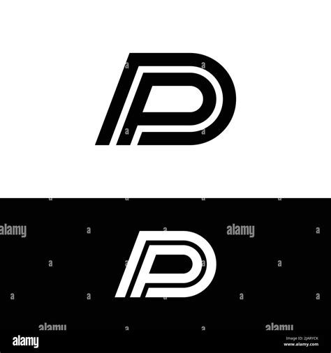 P D Pd Dp Letter Monogram Initial Logo Design Template Suitable For