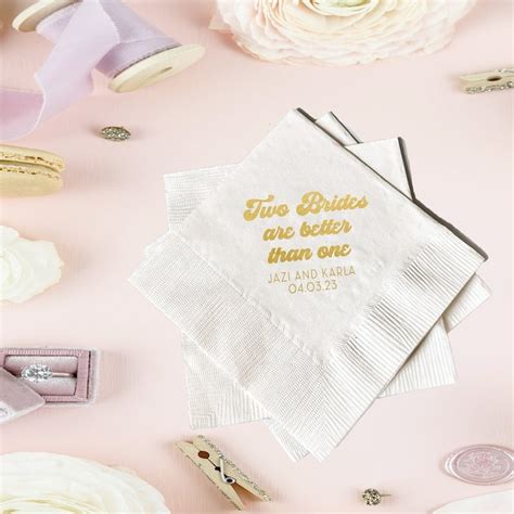 Two Brides Are Better Than One Wedding Napkins Rehearsal Etsy