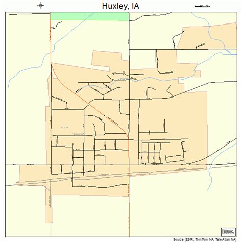 Huxley Iowa Street Map 1937920