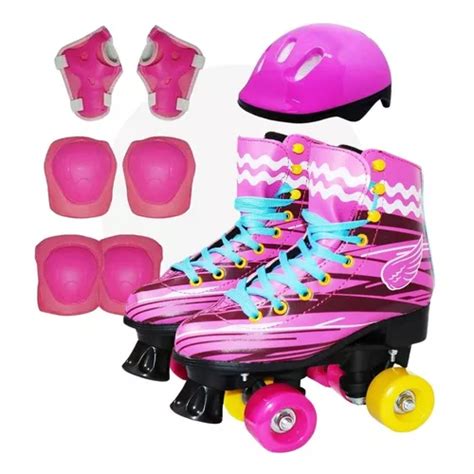 Patins Menina Rosa Sou Luna Rodas Roller Capacete Frete Gr Tis