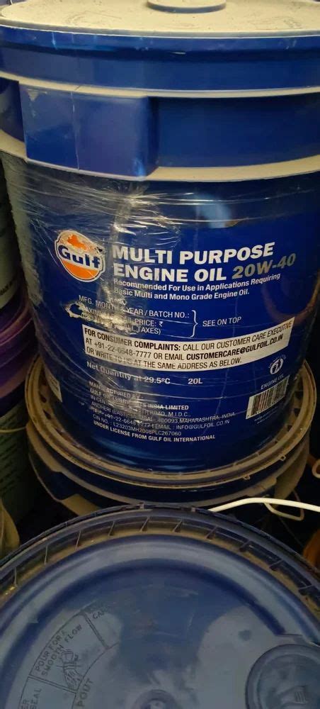 Gulf Multi Purpose Engine Oil W Bucket Of Litre At Litre