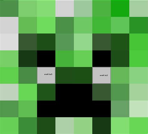 Minecraft Creeper Head Template