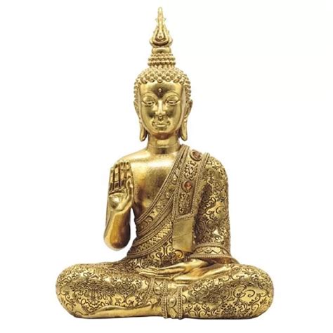 FC Design 15"H Gold Thai Buddha Statue Feng Shui Decoration Religious ...