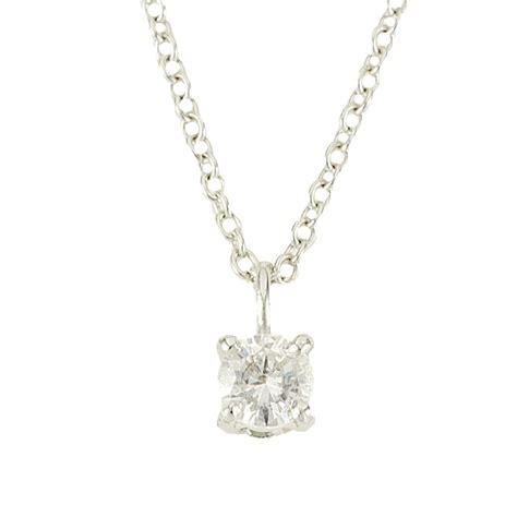 COLLIER PUNTO LUCE IN ORO BIANCO E DIAMANTE CT 0 15 ORO CO Luxury Zone