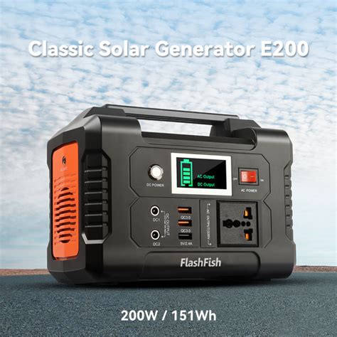 Flashfish 40800mAh Solar Generator Outdoor Power Supply 220V 200W Pure