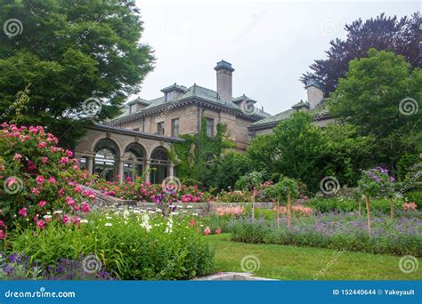 Formal Garden Outside The Mansion At Harkness Memorial State Park In