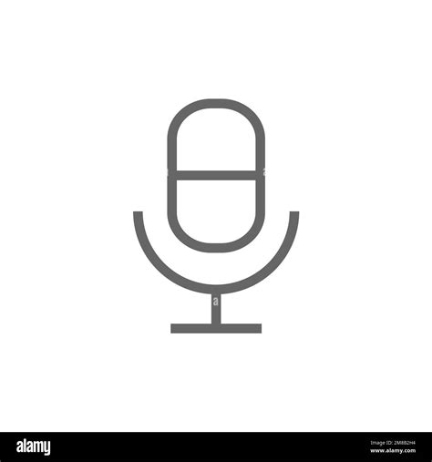 Microphone Icon In Flat Style Vector Illustration Stock Vector Image And Art Alamy