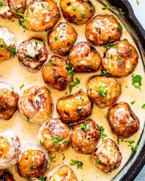 Chicken Meatballs Alfredo Craving Home Cooked