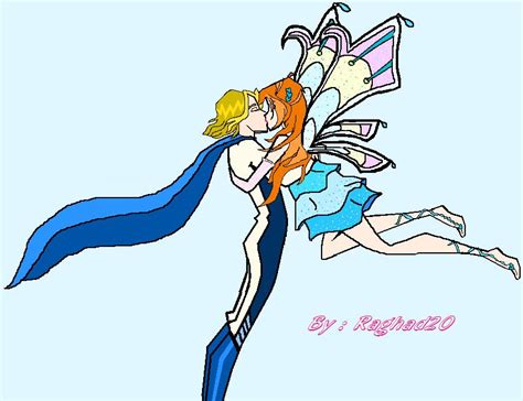 Bloom And Sky Kiss By Raghad20 Winx Club Bloom And Sky ♥ Fan Art