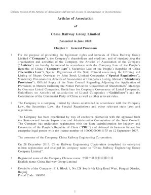 Fillable Online China Railway Group Limited Rules Of Procedures For The