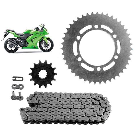 kit Relação Transmissão Completo Corrente Coroa Pinhão Kawasaki Ninja