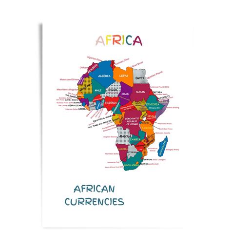 Digital Map of Africa With African Currencies. - Etsy