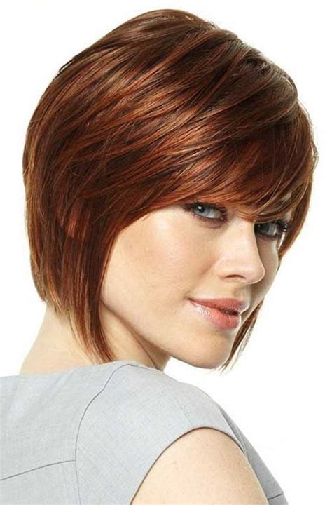 Kurze Kupfer Frisur für Ovale Gesichter Oval face haircuts Oval face