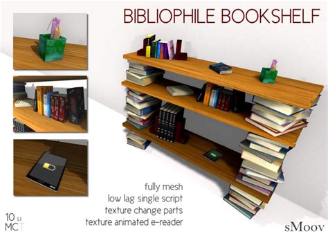 Second Life Marketplace - sMoov - Bibliophile Bookshelf