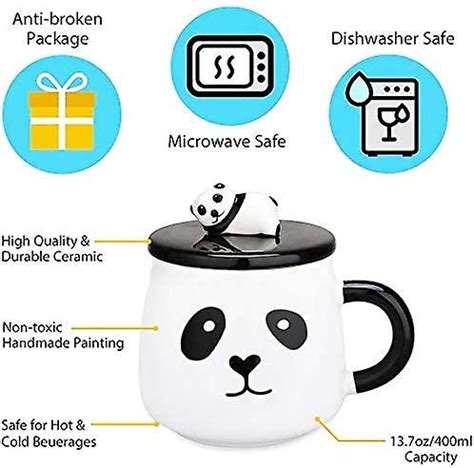 Creative Hand Painted Panda Ceramic Mug Cute Cartoon Breakfast Water