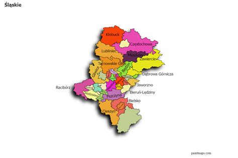 Mapas de muestra para Śląskie