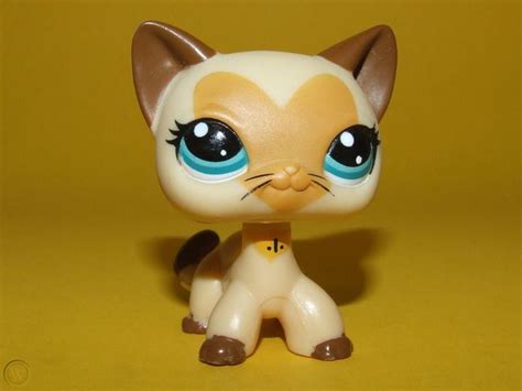 Rare Littlest Pet Shop LPS - Authentic Heart Face Siamese Kitty Cat ...