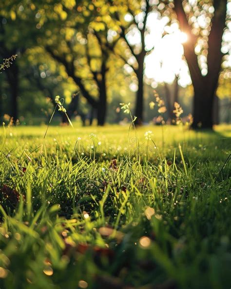 Grassy Field with Trees in the Background Stock Illustration ...