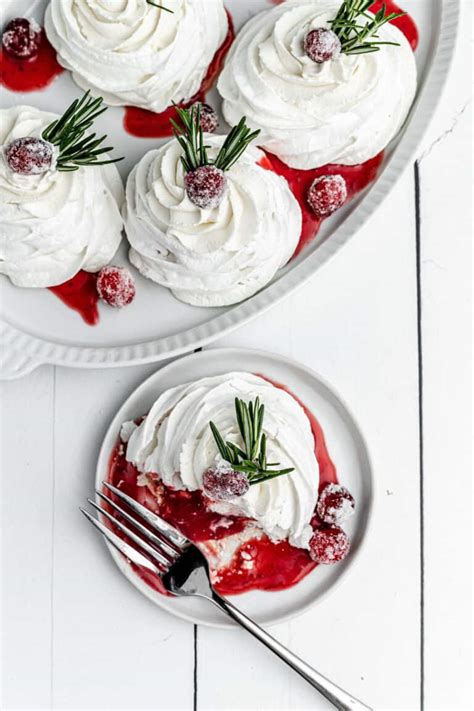 Christmas Pavlova with Rosemary Cranberry Curd • FoodnService