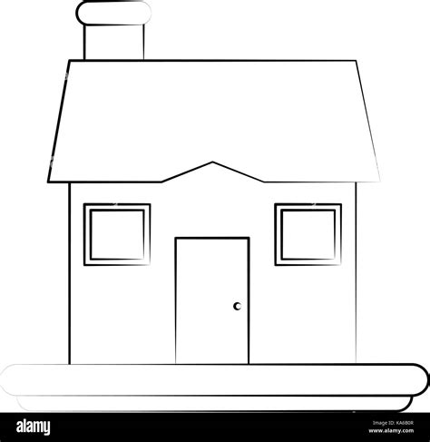 Cartoon House Black and White Stock Photos & Images - Alamy