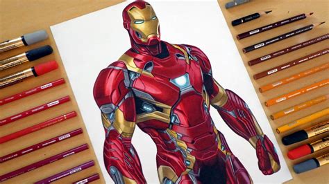 Realistic Iron Man Helmet Drawing / He is a super hero.