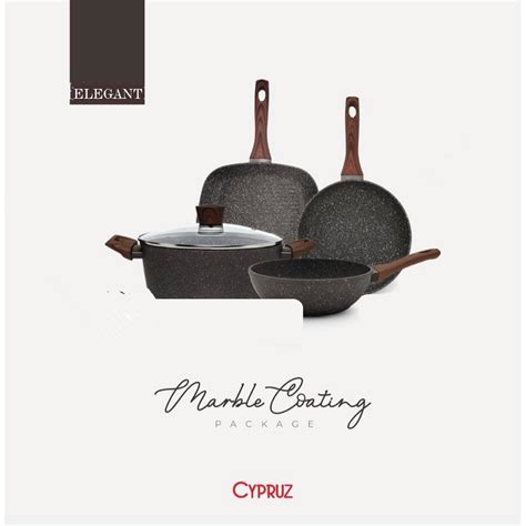 Jual Cypruz Paket Marble Elegant Cookware Set Panci Kuali Wajan