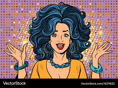 Joyful Spectacular Glamour Girl Royalty Free Vector Image