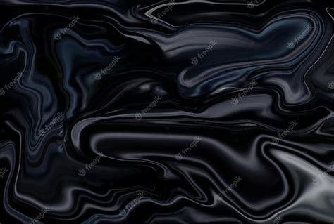 Premium Vector Abstract Black Liquid Marble Background