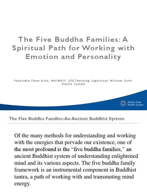 The Five Buddha Families Personality Theory | PDF | Mandala | Vajrayana