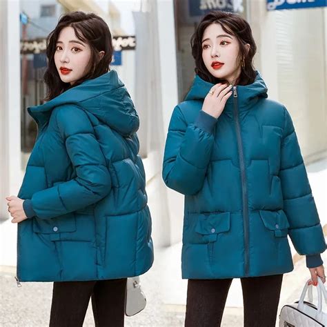 2024 New Autumn Winter Fashion Korean Loose Parkas Women Short Overcoat