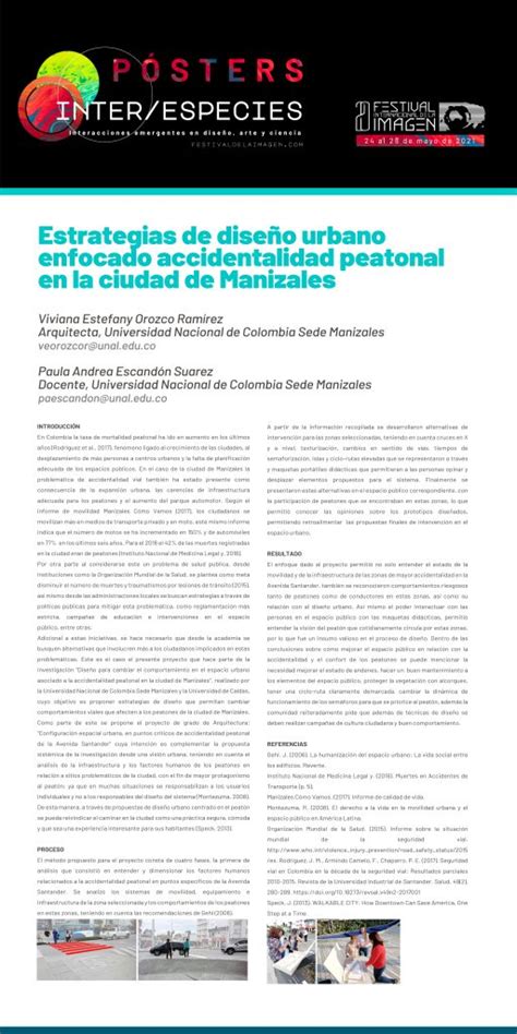 Estrategias De Dise O Urbano Enfocado Accidentalidad Peatonal En La