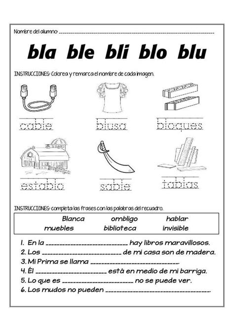 Ficha De Leitura Bla Ble Bli Blo Blu - Fichas De Trabajo Con Bla Ble Bli Blo Blu