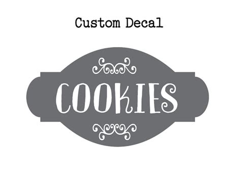 DIY Cookie Jar DECAL Cookies Label Mercantile Decal Cookie Etsy Sweden