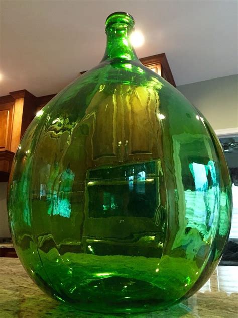 Large Ayelense 50 Liter Demijohn Carboy Spanish Green Glass Wine Jug