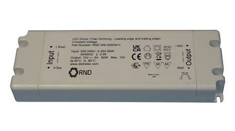 RND 500 00030 RND LED Driver Triac Dimmable CV 60W 2 5A 24V IP20