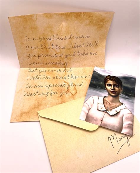 Silent Hill Inspired Letter From Mary Video Game Merch Gamer Gifts