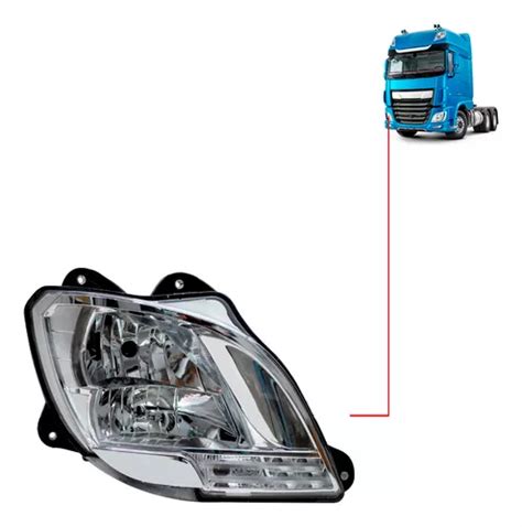 Farol Principal Caminh O New Daf Xf Ap S Lado Direito