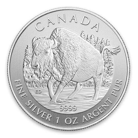 2013 1oz Canadian Silver Wildlife Series Wood Bison | ABC Coin ...