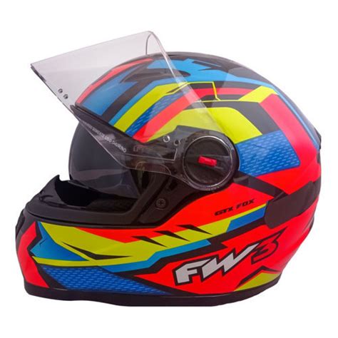 Capacete Moto Fechado Fw Gtx Fox Culos Interno Fum Varias Cores